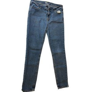 Old Navy Womens Jeans Super Skinny Denim Stretch Mid Rise Pockets Blue Size 8